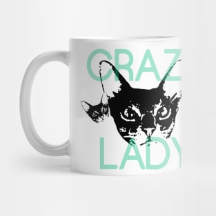 crazy cat lady blue Mug